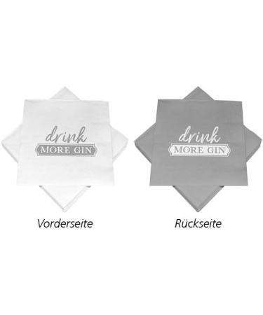150 Drink More Gin Cocktail Napkins - 3-Ply 25x25cm | Perfect for Parties & Events | International Shipping - Buy Online on GoSupps.com