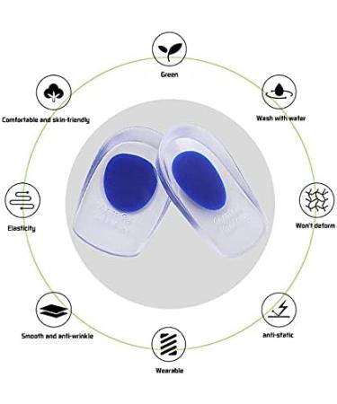 Buy Gel-Dersoning Cushions & Silicone-Hinge Pillows for Plantar Fasciitis Relief | Heel Spur & Achilles Pain Support (2 Pairs Blue Large) - Buy Online on GoSupps.com