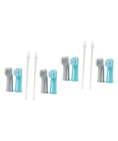 Balacoo 4 sets 3pcs Toothbrush Dog Pets Pet Finger Puppy for Small Brush Cats Toothpaste Tooth Cleaning