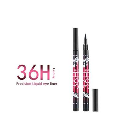 2pcs Black Waterproof Eyeliner Pencil & Liquid Pen Set, Long Lasting Natural Eye Makeup - Buy Online on GoSupps.com