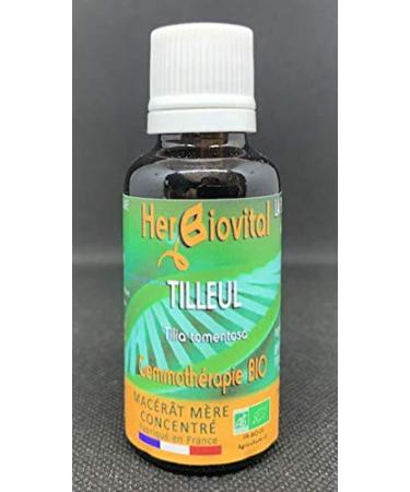 Herbiovital - Organic Linden - Calming Macerate - Concentrated Gemmotherapy - 30 ml - Reduces tension and calms anxiety and anguish - Made in France