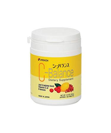 Umeken C-Balance High Potency Vitamin C - Chewable Contains Antioxidants Citric Acid Gamma-linolenic Acid (130g) 3 Months Supply Pack of 1 433 Count (Pack of 1)