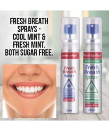 Dentiplus Fresh Breath Spray FRESHMINT 25ml - Sugar Free Alcohol Free (5) - Buy Online on GoSupps.com