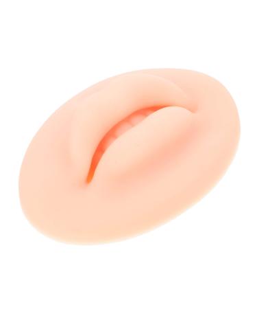 Lip Embroidery Mould D Detachable Beauty Mold Panel Silicone Makeup Fake for Eye Pad Training Skin 7.7x5cm As Shown