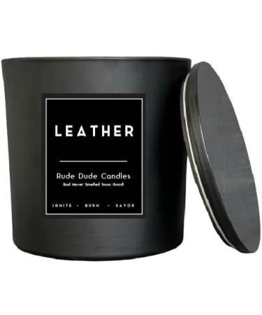 Leather Scented Candle 55 oz | Rude Dude Fragrances | International Shipping Available - Buy Online on GoSupps.com