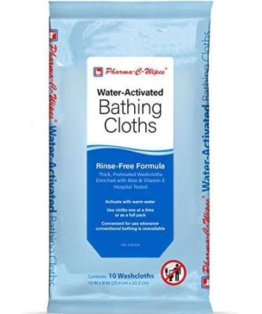 Pharma-C-Wipes Water Activated Bathing Cloths - Rinse Free Washcloths | 60 Cloths - Buy Online on GoSupps.com