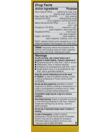 Hyland's Naturals Kids Cold & Cough Daytime Cough Syrup Medicine for Kids Ages 2+ Decongestant Sore Throat & Allergy Relief Natural Treatment for Common Cold Symptoms 4 Fl Oz (Pack of 2) - Buy Online on GoSupps.com