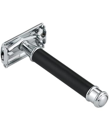 Stylish Silver Razor Holder & Shaving Brush Set for Men | Retro Gentleman's Grooming Tool 7.3x16.5cm - Buy Online on GoSupps.com