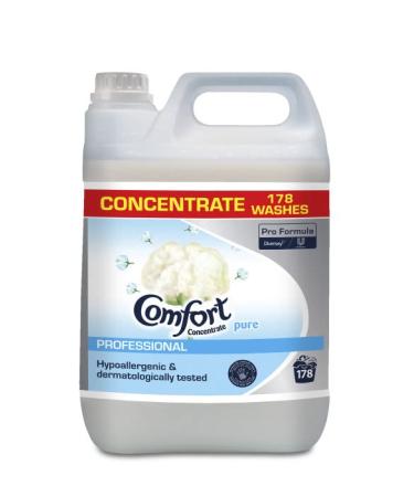 Comfort Concentrate Pure Professional | Fabric Softener | Detergent | Anti-Static and Long Lasting Freshness | 5Ltr | (Pack of 2)