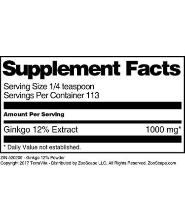 Ginkgo 12% Powder (4 oz ZIN: 520209) - 3 Pack - Buy Online on GoSupps.com