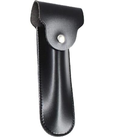 Vepoty Leather Razor Case - Portable Shaver Protective Cover & Travel Bag for Men - Stylish Razor Carrying Case in Black - Buy Online on GoSupps.com