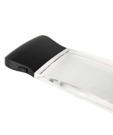 Glass for Reading Glass with Light Handheld Rectangular 3 LED Light 2X Magnifier Rimless Distortion-Free Magnifier Lens