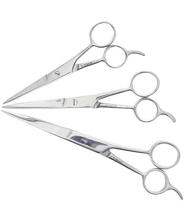 Buy Premium 19 cm Stainless Steel Hair Scissors with Hook - Precision Cutting Tools for a Gentle Finish - Buy Online on GoSupps.com