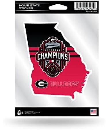 Rico Industries NCAA Georgia Bulldogs 2023 National Champions Home State Sticker | 12.7 x 17.8 cm | Perfect for Fans & Collectors - Buy Online on GoSupps.com