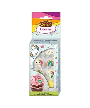 Vahiné Licorne Assortiment de 8 Décors de Confiserie 8g (lot de