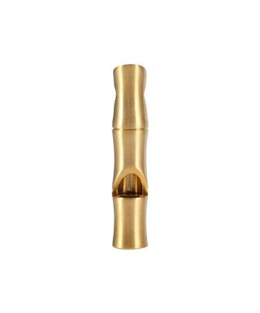 VGEBY 2Pcs Mini Survival Brass Whistles Loud Signal Whistles Bamboo Joint Whistles for Camping Hiking