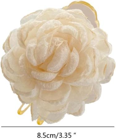 hgnxa Korean Meatball Head Hairpin Clip Head Female Headdress Camellia Elegant Temperament Hair Accessories Gray - Buy Online on GoSupps.com