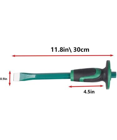 Heavy Duty Mason Chisel with Hand Guard | Flat End Demolition Tool for Masonry & Concrete | Includes Gloves - Buy Online on GoSupps.com