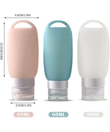 Voarge Silicone Refillable Travel Bottles - 60ml Multicolored Portable with Carabiners for Traveling & Outdoor Activities (3 Pack) - Buy Online on GoSupps.com