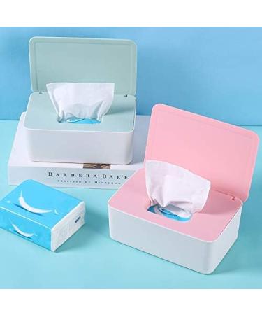 QKFON Storage Box for Wet Wipes - Versatile Napkin Holder for Home & Office - Stylish Pink White Design - Buy Online on GoSupps.com