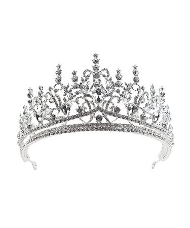 Baroque Crystal Water Drop Bridal Jewelry Leaf Rhinestone Tiaras Crown for Bride Wedding Jewelry