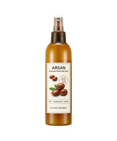 Nature Republic Argan Oil Hair Moist Mist - Essential Shining Moisturizing Nourishing Hydrating Damaged Hair 220ml/7.43fl.oz