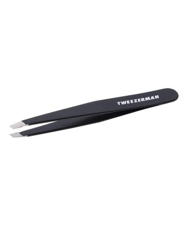 Tweezerman Stainless Steel Slant Tweezer - Eyebrow Tweezers for Women and Men (Black) Multi