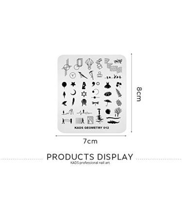 KADS Nail Art Stamping plate Nail Template Nail Art Design Tool Nail DIY Design Image Plate (GE012) - Buy Online on GoSupps.com