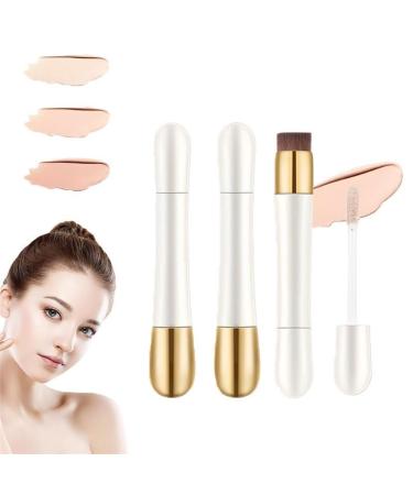 2 in 1 Foundation Anti-Wrinkle Concealer Heykomi 2 In 1 - Foundation Full Coverage Foundation Long Lasting Anti-Wrinkle Concealer for All Skins(02#Naturally white 2pcs)