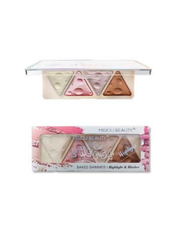 3PC concealer Natural Brightening Waterproof Sweat proof Pearlescent Powder powder blusher Highlight eye shadow Disk (Color : B02 Size : 3PC) 1 count (Pack of 1) B02