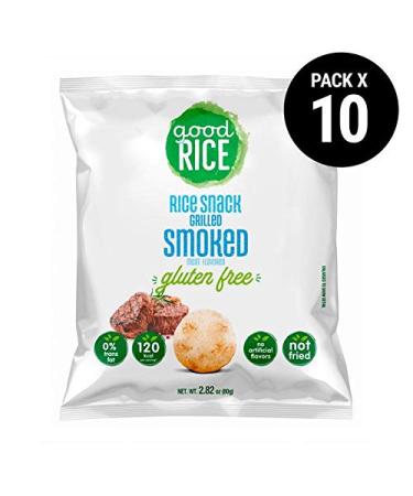 Smoked Meat Flavored Rice Snacks x10 - Delicious and Savory Rice Snacks - Buy Online on GoSupps.com