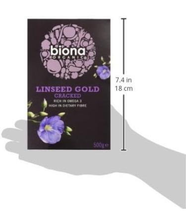 Biona Organic Linseed Gold Cracked 500 g - Buy Online on GoSupps.com