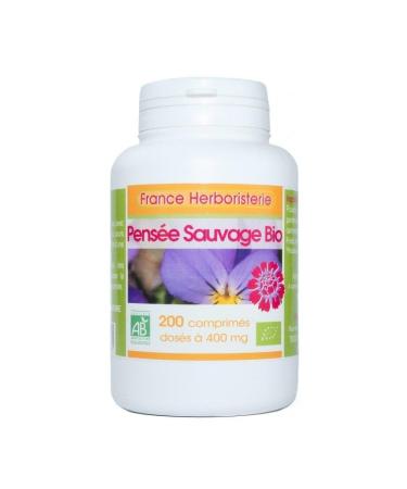 France Herboristerie PENSEE SAUVAGE BIO AB 200 tablets dosed at 400 mg in tablets.