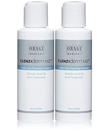 Obagi CLENZIderm M.D. Daily Care Foaming Acne Face Wash 4 Fl Oz (Pack of 2)