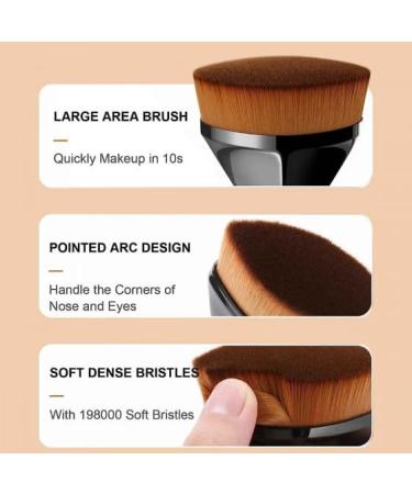 Buy Foundation Makeup Brush - Top Multifunctional Face Brush for Liquid Cream & Powder | Flawless Finish (Black) - Worldwide Shipping - Buy Online on GoSupps.com