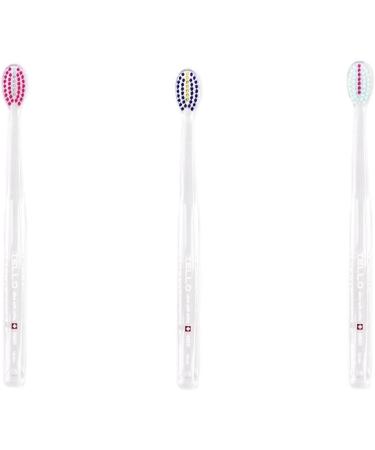 3x Tello Brush Ultra Soft 4920 Ortho Manual Toothbrush - Super Soft Nollex Bristles for Adults | International Shipping Available - Buy Online on GoSupps.com