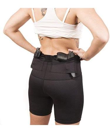 Graystone Women's Concealed Carry Holster Shorts - Black Medium - CCW Compression Clothing with Glock Pockets - Buy Online on GoSupps.com
