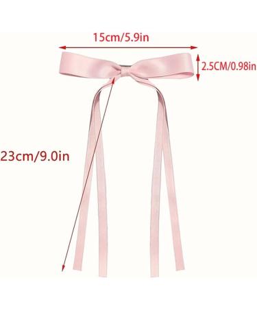 hgnxa Ribbon Elegant Style Side Clip Hair Clip Sweet Girls y Style Long knot Balletcore Type B 6 piece set - Buy Online on GoSupps.com