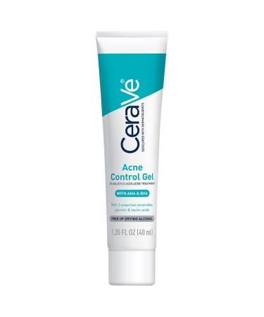 CeraVe Salicylic Acid Acne Treatment Gel | AHA/BHA Facial Serum for Clearing Breakouts | Fragrance-Free, Paraben-Free, Oil-Free | 1.35oz - Buy Online on GoSupps.com