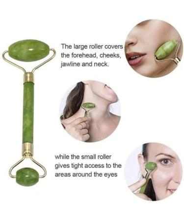 Buy Ice Roller & Gua Sha Jade Roller Set - Facial Massager Combo for Smoother Skin | Reusable Face & Body Roller for Women & Men - Buy Online on GoSupps.com