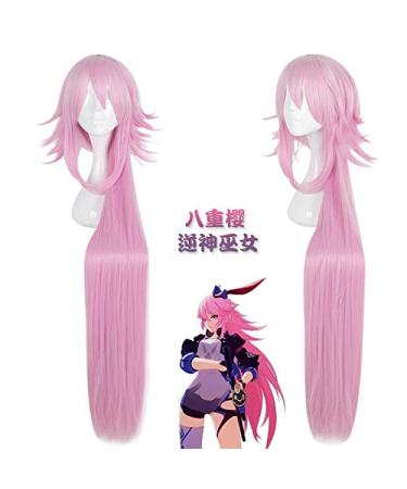Buy Sakura Pink Layered Long Straight Synthetic Wig - Heat Resistant for Cosplay & Halloween | Free Wig Cap Included - Buy Online on GoSupps.com