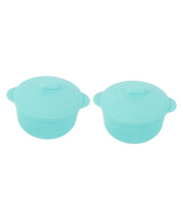 Frcolor 2 pieces wax melted silicone shine mini heating children bowls with lid silicone bowl with lid hair removal wax silicone wax wax bean warmer 13.5x11.5cmx2pcs gr nx2st
