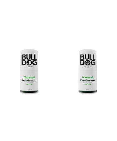 Bulldog Skincare Original Roll On Natural Deodorant White Patchouli 75 ml (Pack of 2) Original 75 ml (Pack of 2)