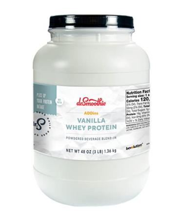 Dr. Smoothie ADDINS Vanilla WHEY Protein 3 Lb. Jar