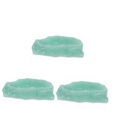 POPETPOP 3pcs Pet Feeding Basin Pet Water Bowl Reptile Bowl Reptile Food Feed Dish Climbing Pet Drinking Bowl 14x11cmx3pcs Light Greenx3pcs