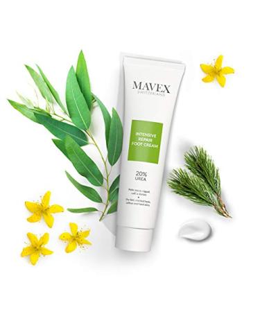 MAVEX foot cream with urea (20%) spruce resin St. John's wort extract essential thyme mint and eucalyptus oil vitamin E 100ml