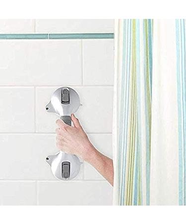 Suction Cup Bathroom Grab Bar With Indicator Super-Grip Shower Handle Suitable For Bathtubs And Showers Double Locking Handrails Auxiliary Products For The Elderly - Buy Online on GoSupps.com