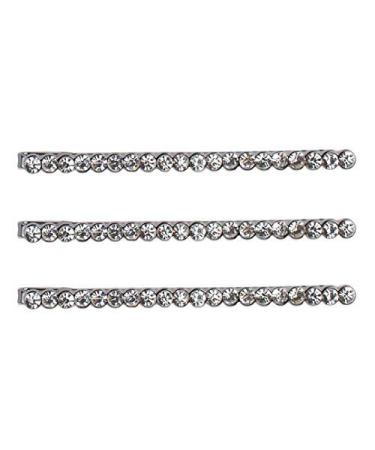 Kitsch Mini Rhinestone Bobby Pins - Silver Hair Pins for Women Hair | Small Crystal Bobby Pin for Thin Hair | Stylish Bobby Pins for Thick Hair | Bobby Pins for Styling & Sectioning  3pcs (Hermatite) - Buy Online on GoSupps.com