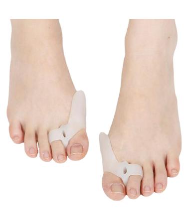 cn herb Silicone Toe Corrector Double Hole Thumb Valgus Toe Splitter Overlapping Toe Separation