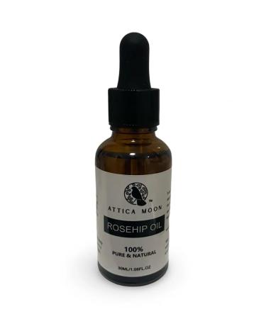 ATTICA MOON Natural Rosehip Face Oil Anti-Aging Hydrating Facial Treatment 100% Pure Seed Extract